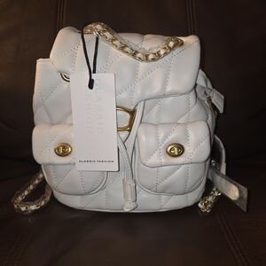 Classic Fashion Quilted White Backpack